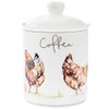 The Leonardo Collection Country Life Chickens Coffee Storage Cannister Caddy