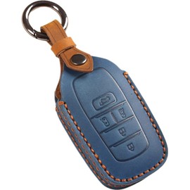 New VOXY 90 Series Key Case Noah 90 Series Key Cover Alphard Vellfire 40 Series Toyota Genuine Leather Key Cover 2023 Latest Accessory Parts (Genuine Leather 5 Buttons, Blue 1)