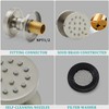 HOMEDEC 6pcs Round Brass Shower Body Spray Massage Jets Spa-like