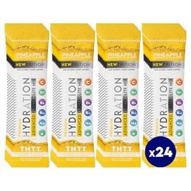 NewTrition Hydration Powder, Electrolyte Powder Packets, Naturally Flavored Hydrating Packets for Water, Fast Acting Hydrate Electrolytes with Vitamins C & D, Pineapple, 24 Servings