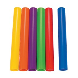 Fun Express Plastic Batons for Relay Race - Pack of 12, Comes in 6 Colors - Active Outdoor Play for Kids and PE Supplies