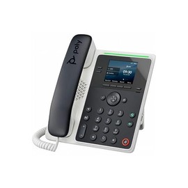 Poly Edge E100 IP Phone - Corded - Corded - Desktop, Wall Mountable - Black - VoIP - 2 x Network (RJ-45) - PoE Ports