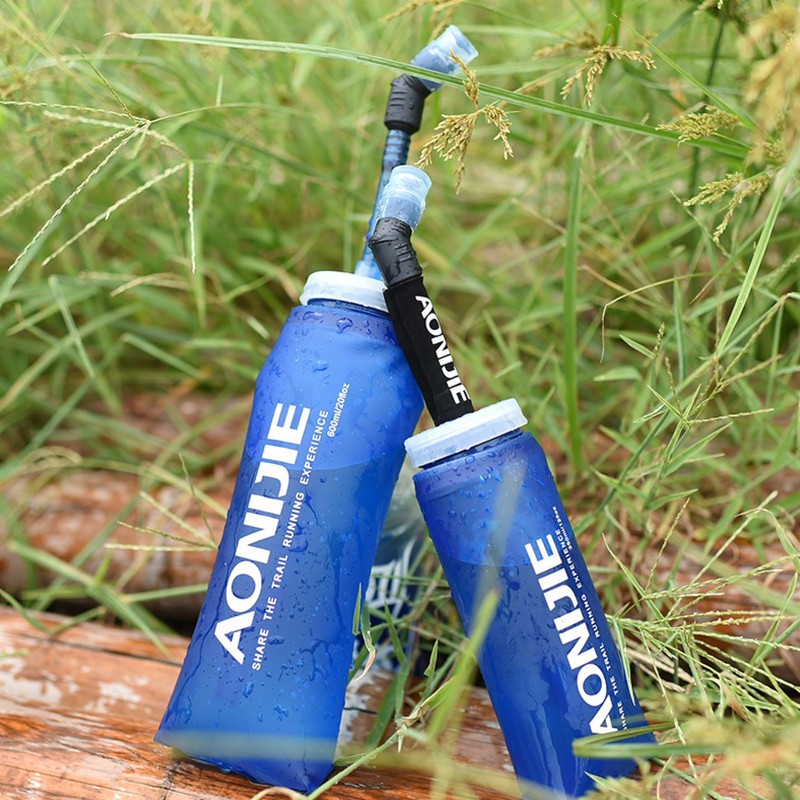 Azarxis - Botella de agua de TPU suave para correr,