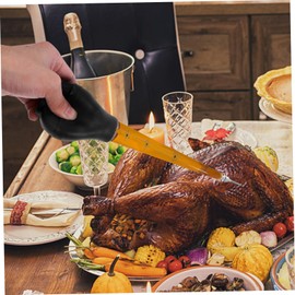 IWOWHERO 1set Turkey Seasoning Injector Meat Injector Tool for BBQ Easy to Clean Stainless Steel for Pork Beef and Fish for Cooking and Marinating