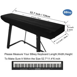 Ruibo 88 Key Keyboard Cover/Electronic Piano Keyboard Dust Cover with Drawstring made of 420D Oxford / 88 Key Music Keyboard Cover