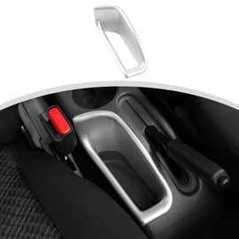 ANTC SUZUKI Suzuki Jimny Central Control Handbrake Storage Box Decorative Cover for 2007-2017-Brown Central Control Handbrake Storage Box Decorative Cover Jimny Interior Parts Accessories (Silver)