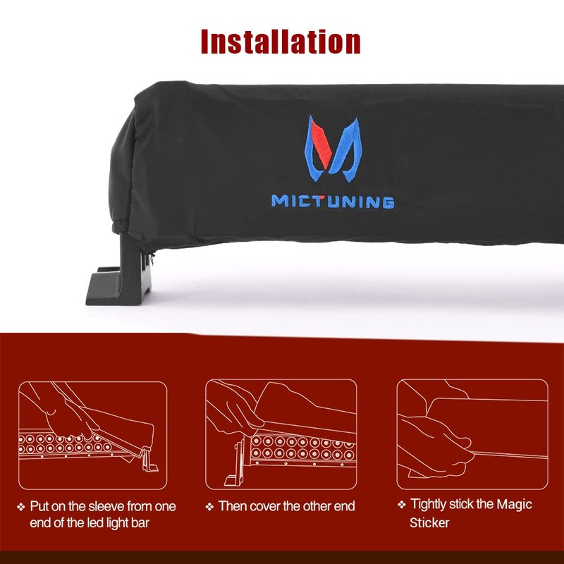 MICTUNING 52 inches Universal Straight and Curved LED Light Bar