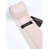 HISDERN Men's Wedding Ties and Pocket Square Solid Tie Cufflinks