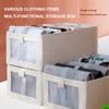 Vbvbip Cotton Linen Drawer Organizer Bins Set of 2 -
