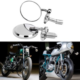 Universal CNC Motorcycle Foldable 7/8" Handle Bar End Mirrors Rearview Side Round Compatible with Harley Davidson Honda Kawasaki Suzuki Yamaha