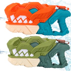 Yangtomo Water Gun, Set of 2, Powerful, Children, Super Strong Distance 32.8 ft (10 m), Water Play, Pressurized Type, Large Capacity, 20.6 fl oz (600 ml), Water Gun, Water Gun, For Kids, Adults, Water