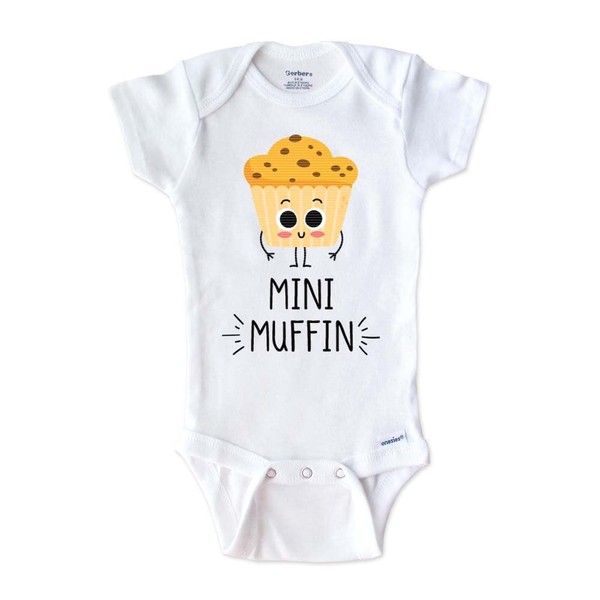 Hello Handmade Mini Muffin cute food baby bodysuit chocolate muffin