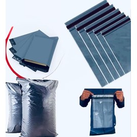 Backcare ® 100 Pcs Grey Postal Bag 9 x 12 in Mailing Bags 228 x 305 mm Poly Mailers Grey Postage Bags - Envelope Courier Shipping Mailers Strong Self Seal Parcel Mailers Postage Bags