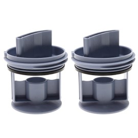 VGOL 2Pcs Washing Machine Drain Filter 647920 00647920 605010 00605010 Compatible with Bosch Compatible with Siemens Washing Machine Drain Pump Fluff Filter Blue