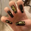 Gold Snake Nail Stickers Laser Gold Snake Nail Art Decals