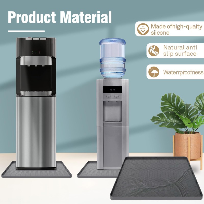 Water Cooler Mat - (22" x 19") Non-Slip Water Cooler
