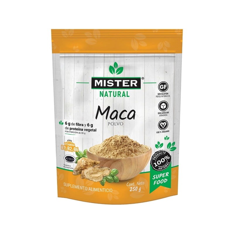 Suplemento alimenticio Mister Natural maca en polvo 250 g