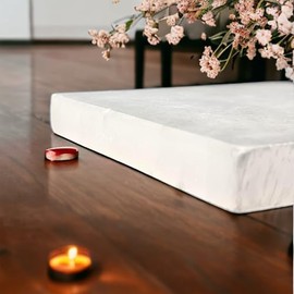 vingardium leviosa Rectangular Selenite Large Charging Plate Healing White Crystal Slice Therapeutic 20cmx10cm Cleansing Charge Your Towers Larger Statement Pieces Meditation Home Decoration Gift (Polished)