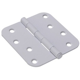 Hillman 851275 4" Residential Door Hinge - 5/8" Round Corner - Removable Pin - Full Mortise - White 1-Pack