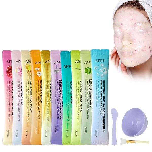 Soft jelly mask powder, face mask, peel-off, powder face mask,