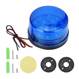12V Blue LED Flash Light Emergency Alarm Warning Signal Flashing Light without Sound