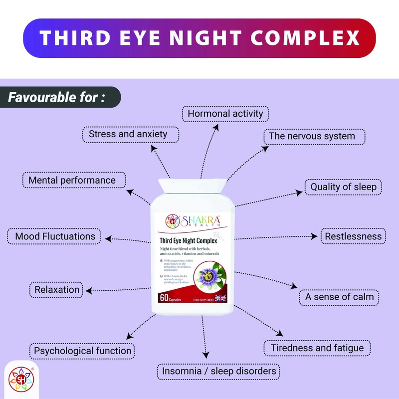 Third Eye Night Complex (60 Capsules) Sleep undisturbed, Rest Peacefully,