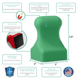 Glassboard Studio MiniPawn Magnet - Strong Neodymium Rare Earth Magnets for Fridge, Whiteboard, Locker & Magnetic Glassboards - Crafting & Office Use - Strong Fridge Magnets (Spring Green, 4)