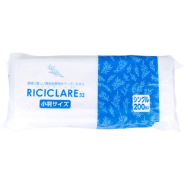RICICLARE 32 Paper Towels, Oval Size, Single, Pack of 200