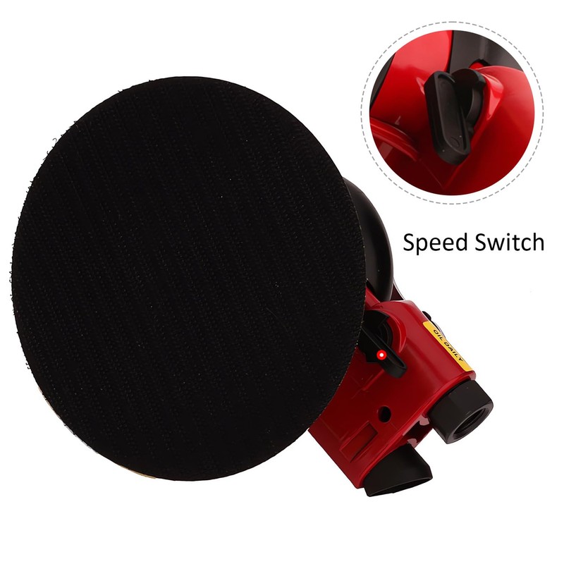 Professional Air Random Orbital Palm Sander, Dual Action Pneumatic Sander,