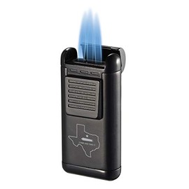 Visol Antero Black Butane Torch Triple Flame Refillable Gas Lighter with Texas Design (Come and Take It) (Shipped Without Butane)
