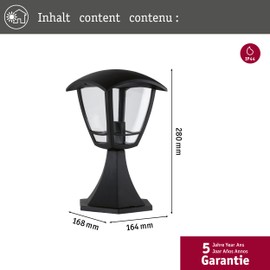 Paulmann House Classic Curved Mini Bollard IP44 Max 12 W 230 V E27 Floor Lamp Bollard Light