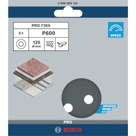 BOSCH (Bosch) sanding paper 125mmƒÓ # 600 (5 pieces) [2,608,605,122]