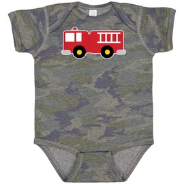 inktastic Fire Truck Childs Fireman Baby Bodysuit Newborn Vintage Camo 18a44