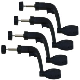 Fishing Reel Replacement Handle 4 Pcs, Spinning Folding Rotary Grip Parts, Universal Non-Slip Spinning Rod Rocker Arm with Plastic Reel Handle Cover Suitable for Type 200