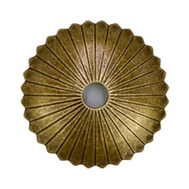 Tiazza 10Pcs Radial Brass Backplate Washers Classical Furniture Decoration Gasket Brass Hardware Accessories (Bronze) - Diameter: 1.5 Inches