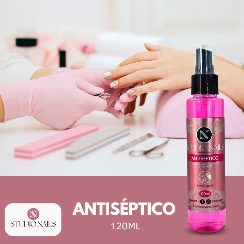 Quitaesmaltes Studio Nails Antiséptico Antihongos 120ml