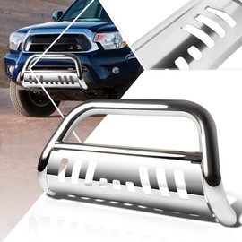 PM PERFORMOTOR 3" Chrome Stainless Steel Bull Bar,Front Bumper Push Bar Grille Guard Compatible with 05-15 Toyota Tacoma