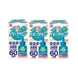Earth Pet Paklin No Mat Type 60 Day Replacement Bottle, Refreshing Flower Scent, 1.6 fl oz (45 ml) x 3 Pieces, Odor Prevention Pets, Toilet Odor, Excretion Odor
