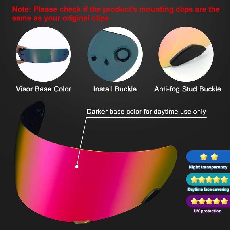 PSLER Qualifier Visor- Qualifier Helmet Visor Motorcycle Face Shield Accessories