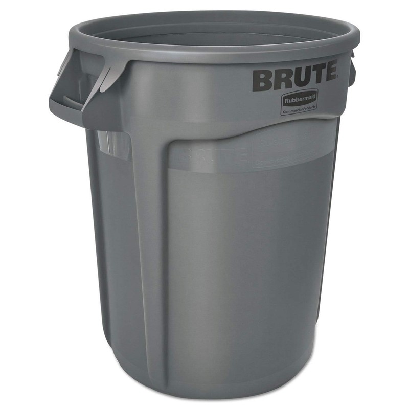 Rubbermaid 2632 Brute Trash Can, Commercial-Grade 32 gallon Gray Garbage