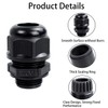 Runseaway 10PCS M20x1.5 Nylon Cable Gland Joints, Waterproof Adjustable 6-12mm