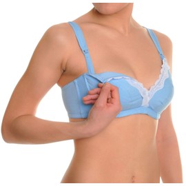 ToBeInStyle - Sujetadores de Lactancia para Mujer, 3 Unidades, Copa Blanda parcialmente Cableada, con Encaje, Variados, 36C