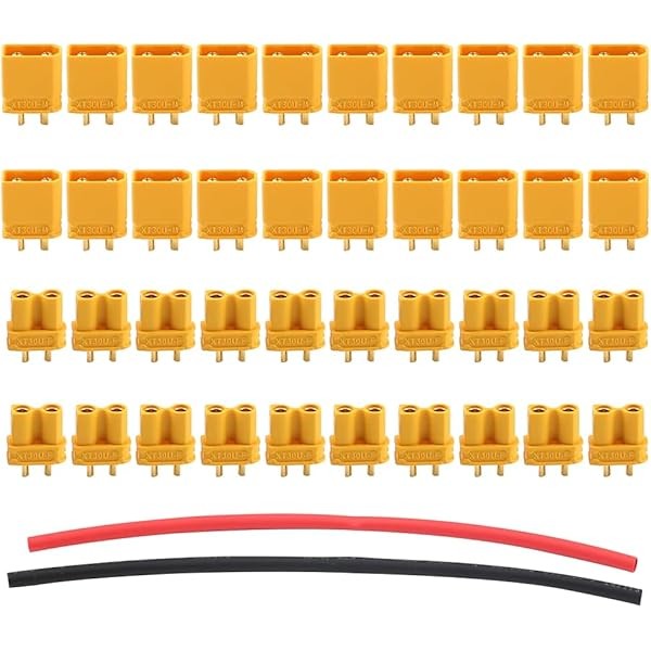 Amass 20 Pairs XT30U (XT30 Upgrade) Male Female Bullet Connectors