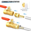 TAILONZ PNEUMATIC 3PCS 1/4 Inch Brass Mini Ball Valve Shut