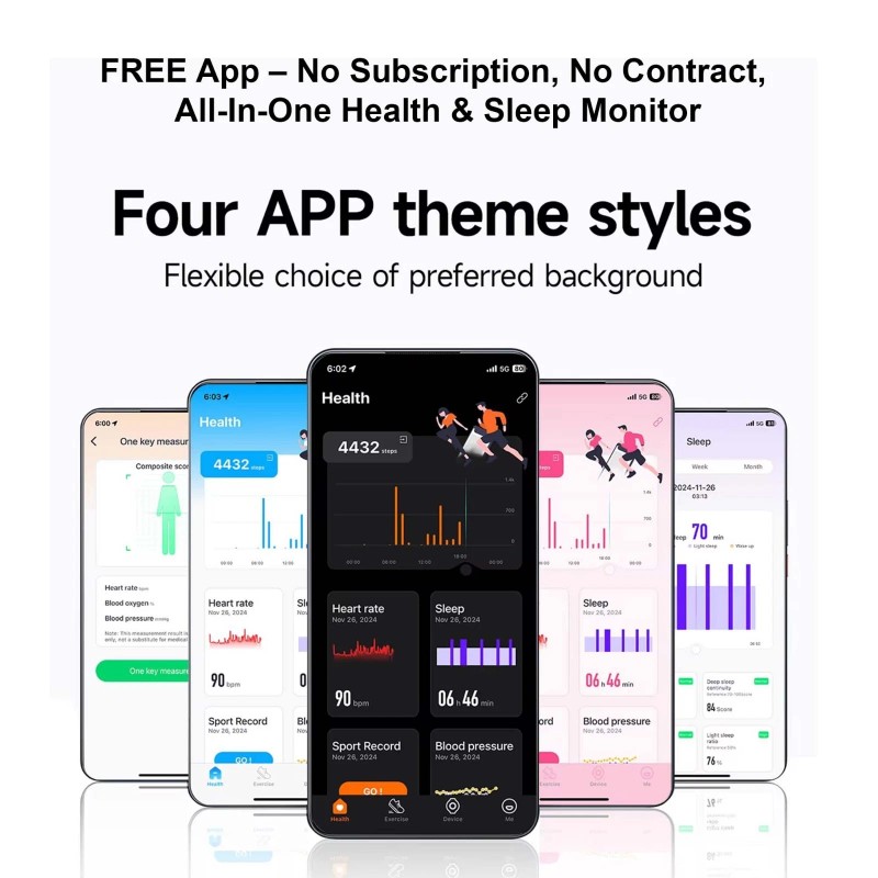 Activity Tracker - Wearable, Fitness, Heart Rate, Sleep, Steps, HRV,