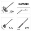 60pcs Stainless Steel Wire Brushes Wheel Cup Pen Cleaning Brush
