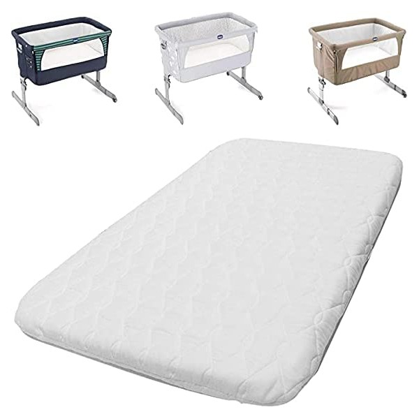 Soft & Cushy Bedside Cot/Crib Mattress to Fit Next To Me, 83 x 50 x 5 [Remove & Wash Cover][Made In UK - Fast Dispatch]