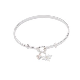 Alex and Ani North Star + Crystal Charm Clip Bangle