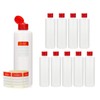 10 x 250 ml plastic bottles with Red Clasp, plastic