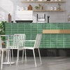 DEWOO Green Peel and Stick Backsplash Subway Wall Tile for